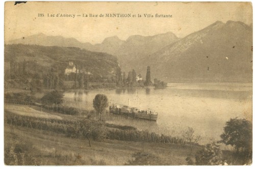 Cartolina menthon france - menthon, lac