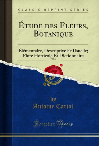 étude des fleurs botanique - des,